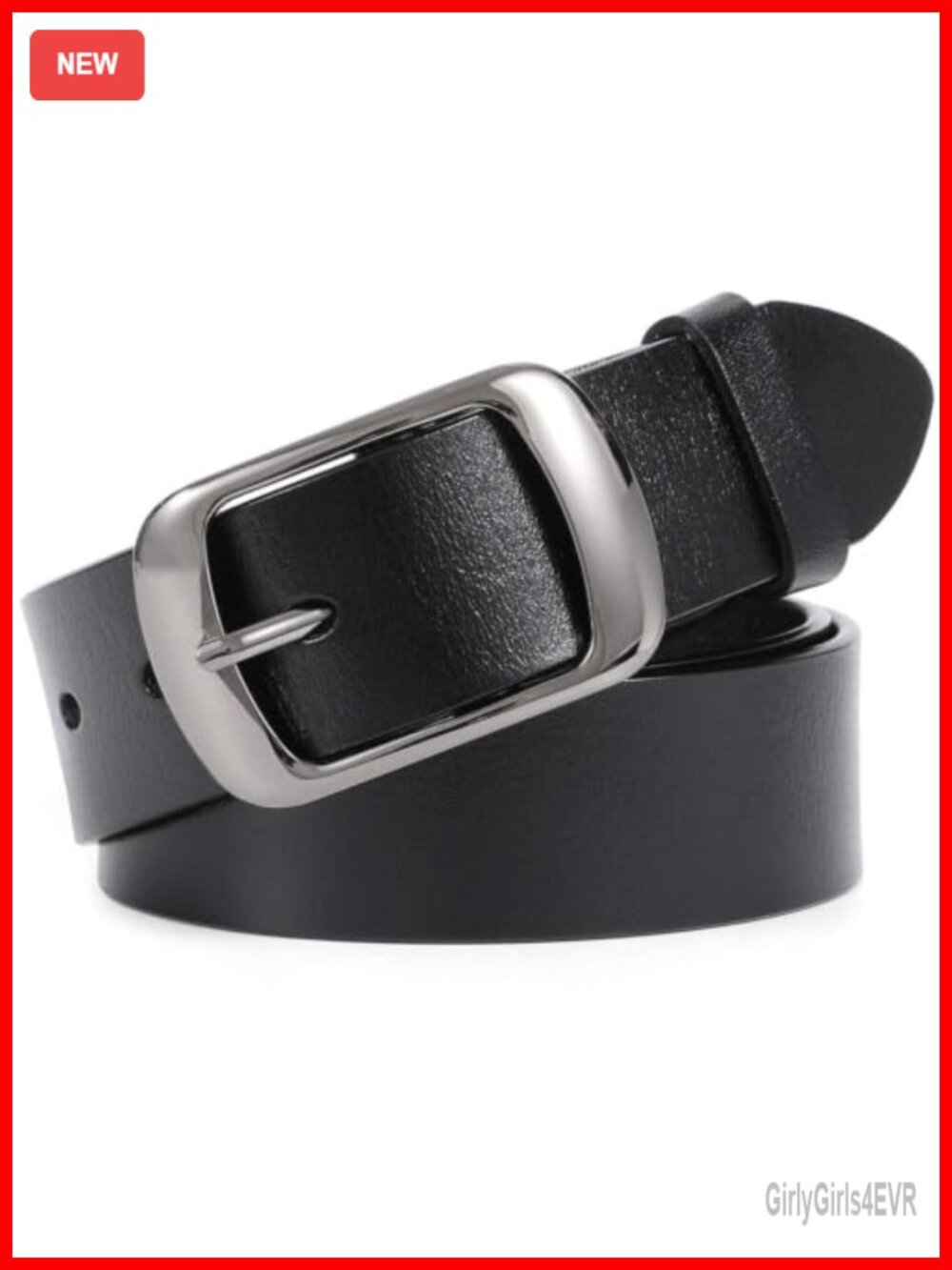 Fashion Leather Belt for Women Casual Solid Pin Buckle